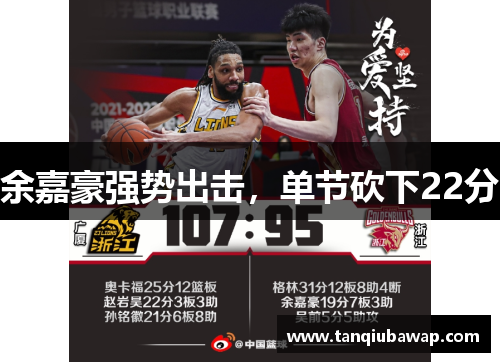 余嘉豪强势出击，单节砍下22分
